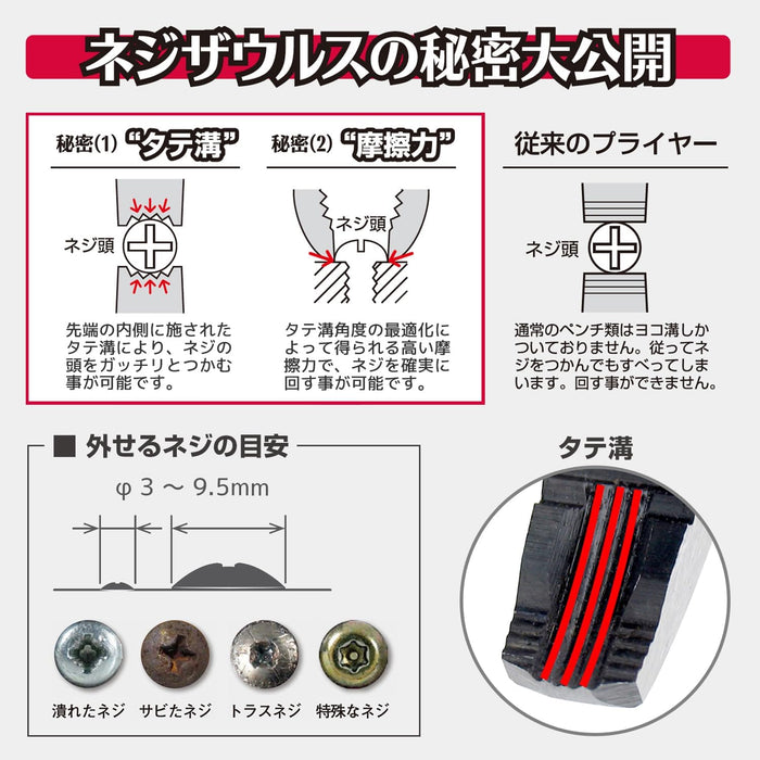 ENGINEER Screw Removal Pliers- GT PZ-58