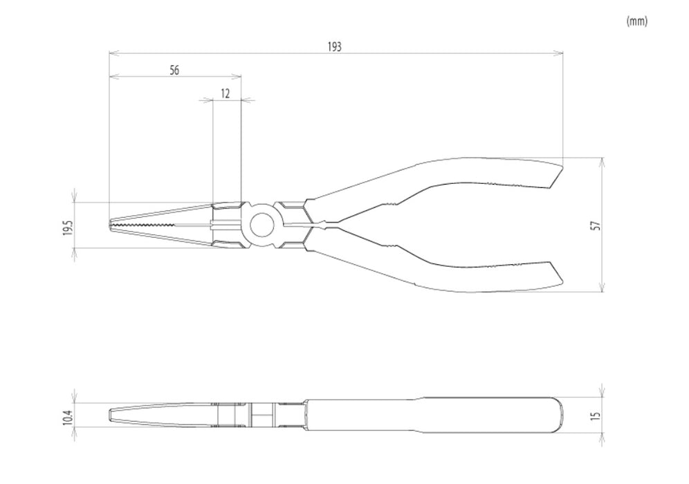 ENGINEER Long Nose Gripping Pliers- PZ-60
