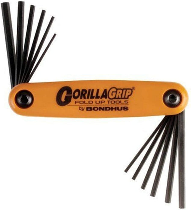 Bondhus 12550 GorillaGrip- HF12, Set of 12 Hex Fold-up Keys, sizes 5/64-5/32-Inch & 1.5-5mm
