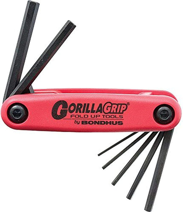 Bondhus 12592 GorillaGrip- HF7MS, Set of 7 Hex Fold-up Keys, sizes 1.5-6mm